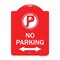 Signmission No Parking No Parking & Arrow Pointing Left & Right Heavy-Gauge Alum Sign, 18" x 24", RW-1824-23819 A-DES-RW-1824-23819 - alternate 1